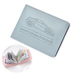 Porta carte di credito multi-card per patente di guida da donna, in pelle, con custodia protettiva, per carte di credito, specifiche: 10 slot per carte (blu)