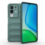 Per vivo Y29 4G Global / T4x 5G Magic Shield TPU + Custodia in flanella per telefono (verde scuro)