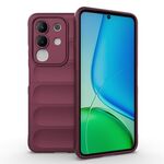 Per vivo Y29 4G Global / T4x 5G Magic Shield TPU + Custodia in flanella per telefono (rosso vino)