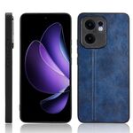 Per OPPO Reno13 F 4G / 5G Custodia per telefono con motivo a mucca e cuciture (blu)