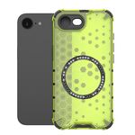 Per iPhone 16e Custodia antiurto con anello magnetico a nido d'ape (verde)
