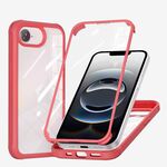 Per iPhone 16e Custodia protettiva in plastica e vetro bifacciale per telefono (rosso)