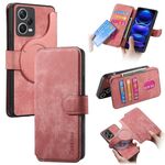 Per Redmi Note 12 Pro 5G CaseNeo MagSafe RFID Anti-furto Custodia in pelle retrò per telefono (rosa)