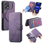 Per Redmi Note 12 Pro 5G CaseNeo MagSafe RFID Anti-furto Custodia in pelle retrò per telefono (viola)