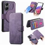 Per Xiaomi Poco X7 Pro CaseNeo MagSafe RFID Anti-furto Custodia in pelle retrò per telefono (viola)