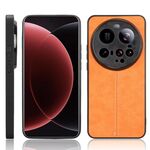 Per Xiaomi 15 Ultra Custodia per telefono con motivo a mucca e cuciture (giallo)