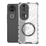 Per vivo V50 5G Custodia antiurto per telefono con anello magnetico a nido d'ape globale (bianco)