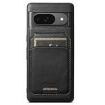 Per Google Pixel 9 Suteni H15 Oil Eax Custodia per telefono con portafoglio staccabile in pelle (nero)