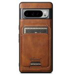 Per Google Pixel 9 Pro Suteni H15 Oil Eax Custodia per telefono con portafoglio staccabile in pelle (marrone)