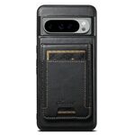 Per Google Pixel 9 Pro XL Suteni H17 Oil Eax Custodia per telefono con portafoglio staccabile in pelle (nero)