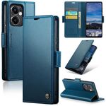 Per OPPO Reno13 F 4G / 5G CaseMe 023 Butterfly Buckle Litchi Texture RFID Anti-theft Custodia per telefono in pelle (blu)