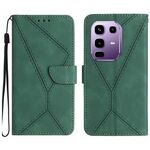 Per Infinix Note 50 Pro 4G / Note 50 4G Custodia per telefono in pelle goffrata con cuciture (verde)