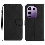 Per Infinix Note 50 Pro 4G / Note 50 4G Custodia per telefono in pelle goffrata con cuciture (nero)