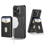 Per iPhone 12 / 12 Pro 2-in-1 Custodia magnetica MagSafe in pelle con retro per telefono (nero)