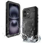 Per iPhone 16 Plus Custodia per telefono in silicone ibrido in metallo a quattro strati (nero)