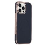 Per iPhone 12 Pro Max Custodia per telefono MagSafe in pelle con adesivo laterale morbido galvanico (nero)