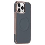 Per iPhone 11 Pro Max Custodia per telefono MagSafe in pelle con adesivo laterale morbido galvanizzato (verde scuro)