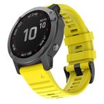 Per Garmin QuickFit 26mm Kalebol Concave Texture Silicone Watch Band (giallo)