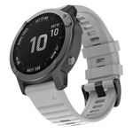 Per Garmin QuickFit 26mm Kalebol Concave Texture Cinturino in silicone (grigio)
