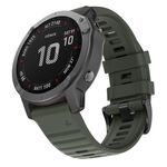 Per Garmin QuickFit 26mm Kalebol Concave Texture Silicone Watch Band (verde militare)