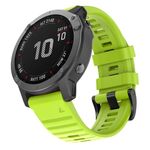Per Garmin QuickFit 26mm Kalebol Concave Texture Silicone Watch Band (verde limone)