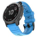 Per Garmin QuickFit 26mm Kalebol Concave Texture Silicone Watch Band (blu cielo)