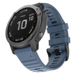 Per Garmin QuickFit 26mm Kalebol Concave Texture Silicone Watch Band (Rock Blue)