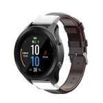 Per cinturino in pelle di vitello cerata Kalebol Garmin QuickFit 22mm (caffè)