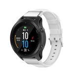 Per cinturino in pelle di vitello cerata Kalebol Garmin QuickFit 26mm (bianco)