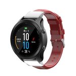 Per cinturino in pelle di vitello cerata Kalebol Garmin QuickFit 26mm (rosso)