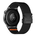 Cinturino per orologio in nylon elastico con fibbia a paracadute da 20 mm (nero)