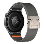 Cinturino per orologio in nylon elastico con fibbia paracadute da 20 mm (grigio scuro)