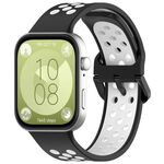 Per Huawei Watch Fit3 Kalebol Cinturino in silicone bicolore (nero bianco)
