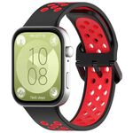 Per Huawei Watch Fit3 Kalebol Cinturino in silicone bicolore (nero rosso)