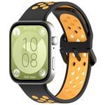 Per Huawei Watch Fit3 Kalebol Cinturino in silicone bicolore (nero giallo)