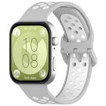 Per Huawei Watch Fit3 Kalebol Cinturino in silicone bicolore (grigio bianco)