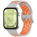 Per Huawei Watch Fit3 Kalebol Cinturino in silicone bicolore (grigio arancione)