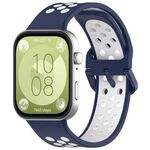 Per Huawei Watch Fit3 Kalebol Cinturino in silicone bicolore (blu notte bianco)
