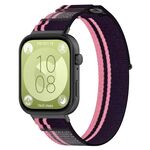 Per Huawei Watch Fit 3 Kalevol Wild Path Cinturino in nylon (rosa + viola)