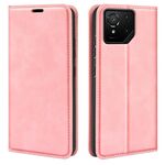 Per Asus ROG Phone 9 / 9 Pro Retro-skin Custodia in pelle con ventosa magnetica (rosa)