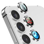 Per Samsung Galaxy S25 5G ENKAY Hat-Prince AR 9H Pellicola in vetro temperato in lega di alluminio per obiettivo posteriore (argento)