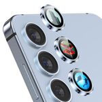 Per Samsung Galaxy S25 5G ENKAY Hat-Prince AR 9H Pellicola in vetro temperato in lega di alluminio per obiettivo posteriore (azzurro chiaro)