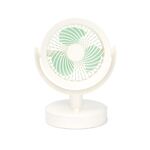 Ventilatore da tavolo per studenti, esterno, ufficio, portatile, ricaricabile, USB, piccolo, colore: senza luce (bianco)