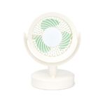 Ventilatore da tavolo per studenti, esterno, ufficio, portatile, ricaricabile, USB, piccolo, colore: con luce (bianco)