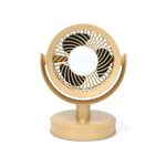 Ventilatore da tavolo per studenti, esterno, ufficio, portatile, ricaricabile, USB, piccolo, colore: con luce (cachi)