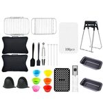 25 in 1 Set di accessori per friggitrice ad aria Rivestimento per stampo per friggitrice ad aria Griglia per forno riutilizzabile Griglia per cottura