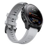 Per cinturino in silicone per orologio Garmin QuickFit 26mm Kalebol Ladder (grigio)