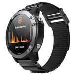 Per cinturino Garmin QuickFit 26mm Kalebol Loop Nylon Buckle Watch Band (nero)