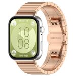 Per Huawei Watch Fit3 Kalebol Cinturino in acciaio inossidabile solido (oro rosa)