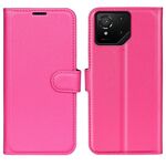 Per Asus ROG Phone 9 / 9 Pro Custodia in pelle con supporto orizzontale con texture Litchi (rosso rosa)